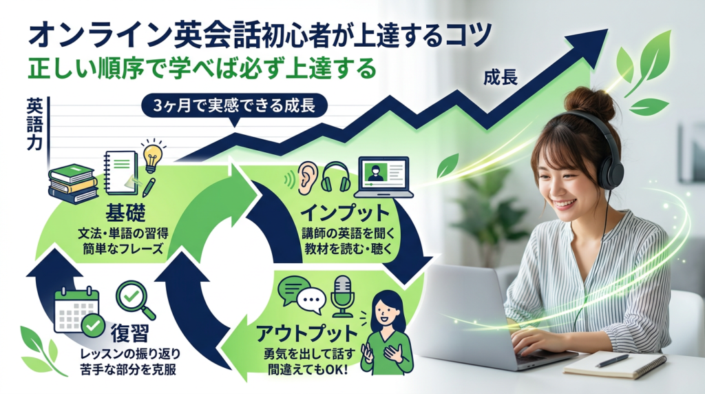 初心者がオンライン英会話で上達するコツ