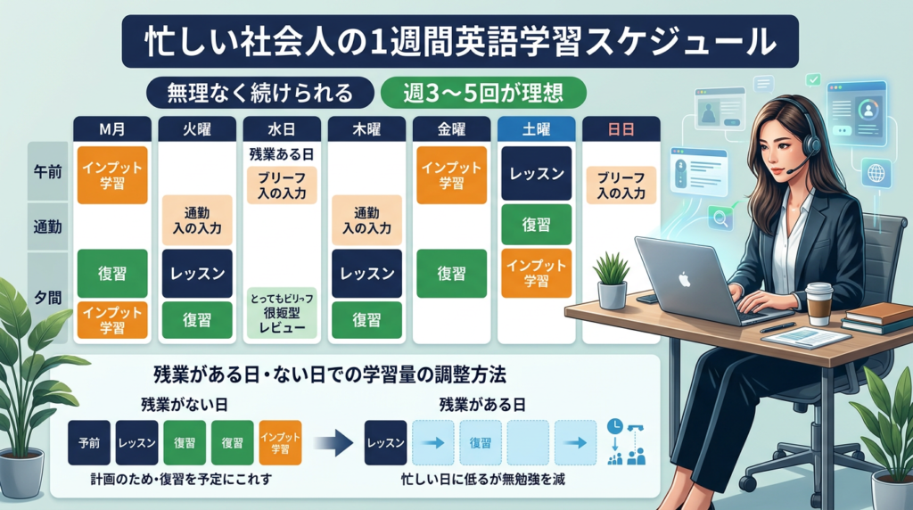 忙しい社会人のリアルな1週間学習スケジュール例