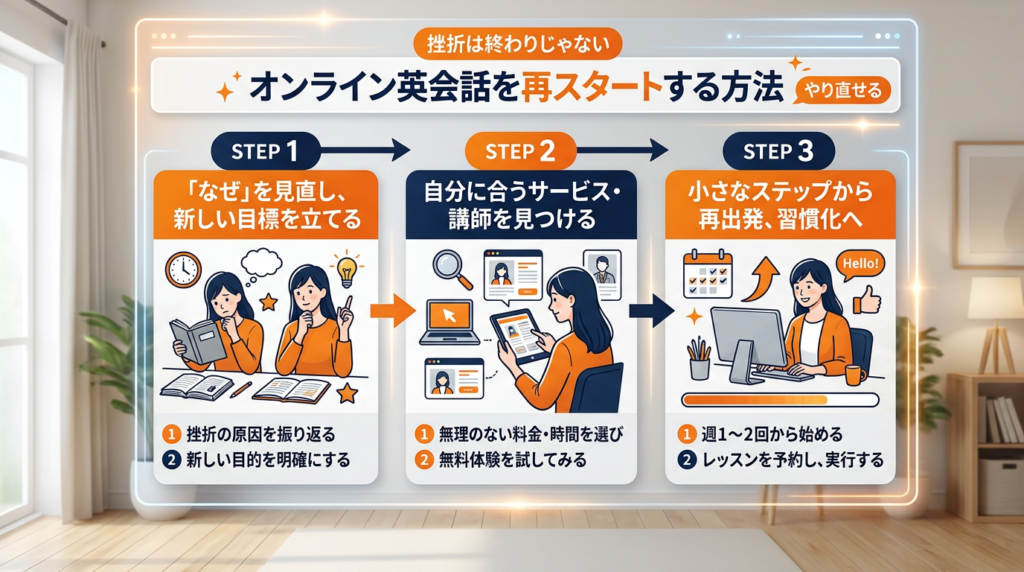 一度挫折した人の「やり直し方」——再スタートを成功させる3ステップ