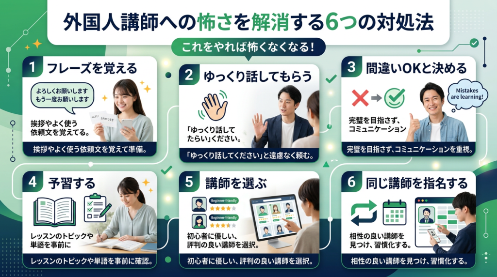 今すぐできる!外国人講師への怖さを解消する6つの対処法