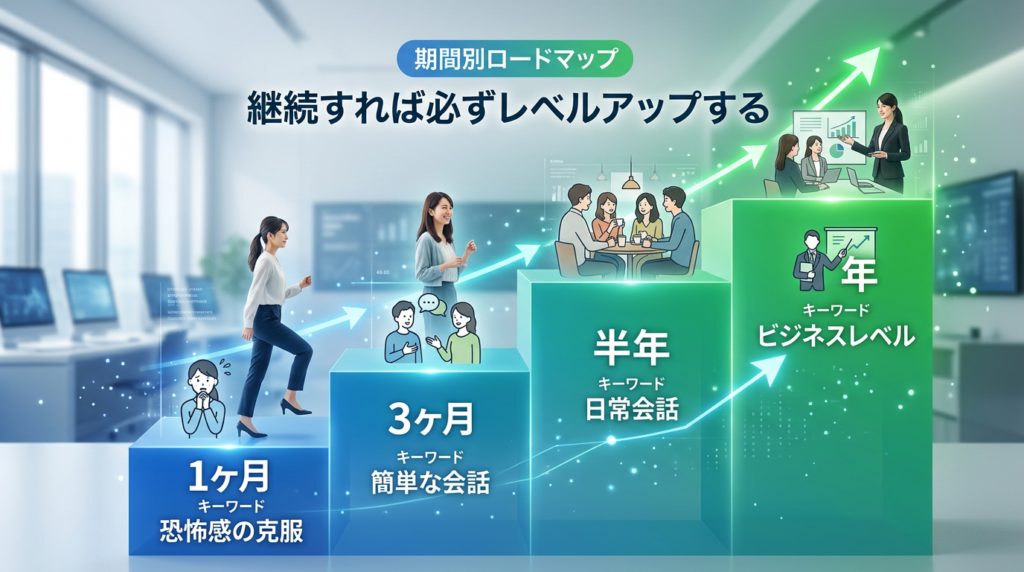 【期間別ロードマップ】1ヶ月・3ヶ月・半年・1年で何が変わる？