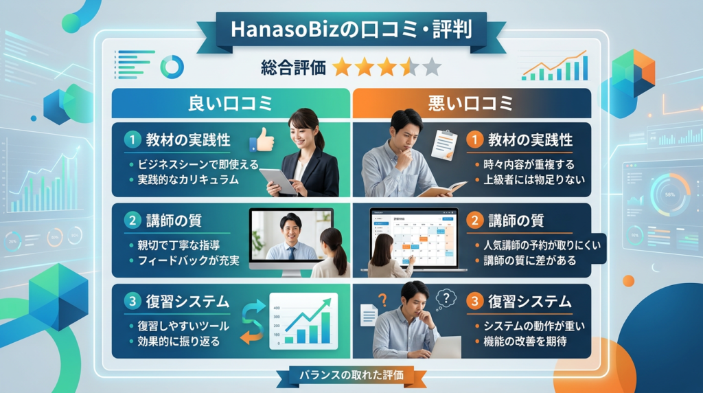 HanasoBizの口コミ・評判を徹底分析【良い・悪い両方紹介】