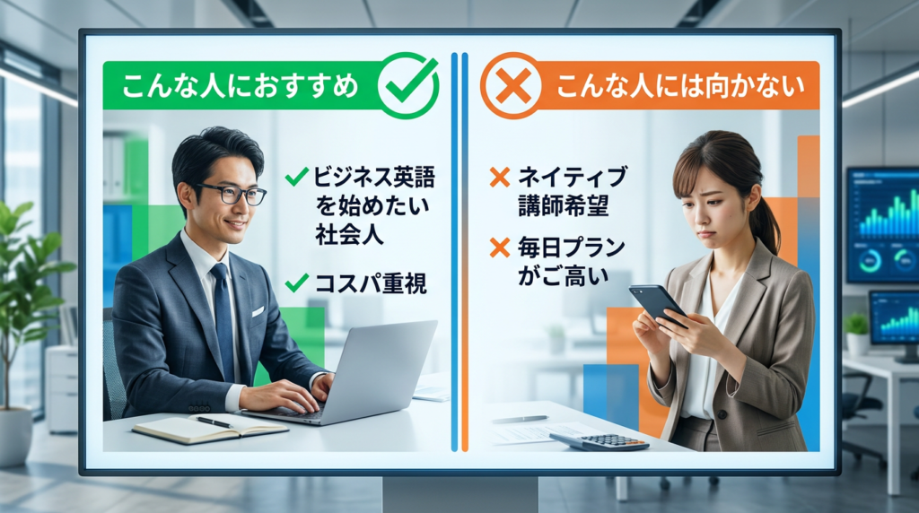 HanasoBizはこんな人におすすめ【向いている・向いていない】