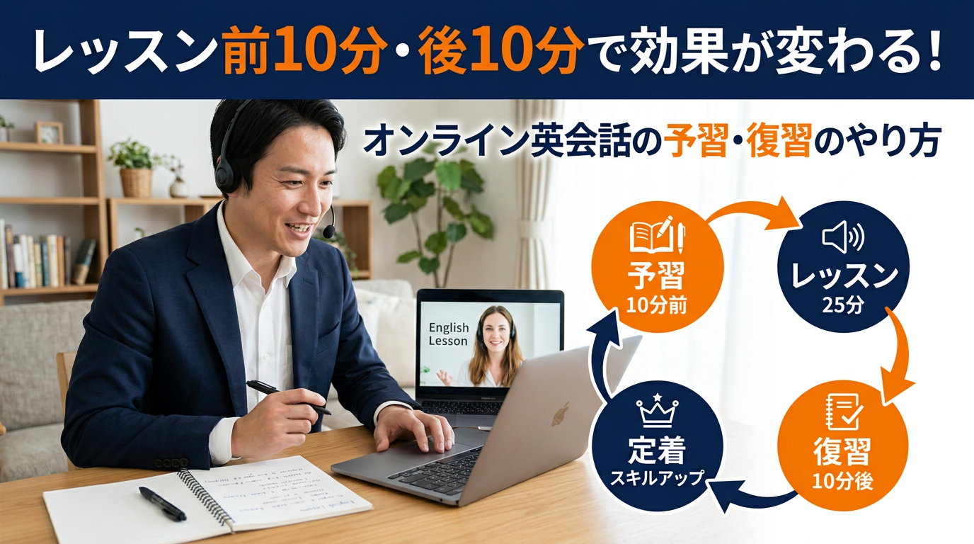オンライン英会話 予習 復習