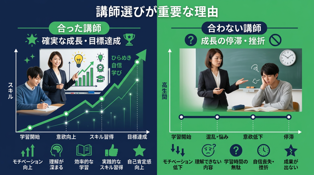 オンライン英会話の講師選びが重要な理由【講師で上達スピードが変わる】