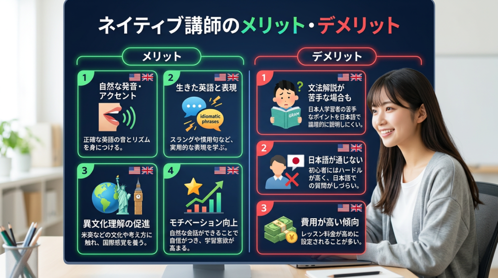 ネイティブ講師のメリット・デメリットを徹底解説