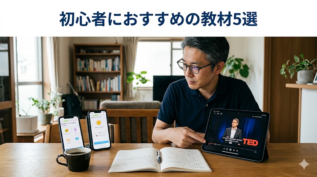 初心者向けシャドーイングのおすすめ教材・アプリ5選