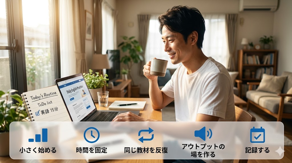 英語の独学で成功するための5つのコツ