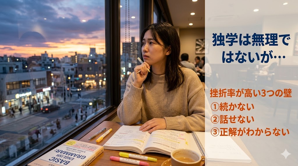 英語の独学は無理？【結論：無理ではないが、挫折率が極めて高い】
