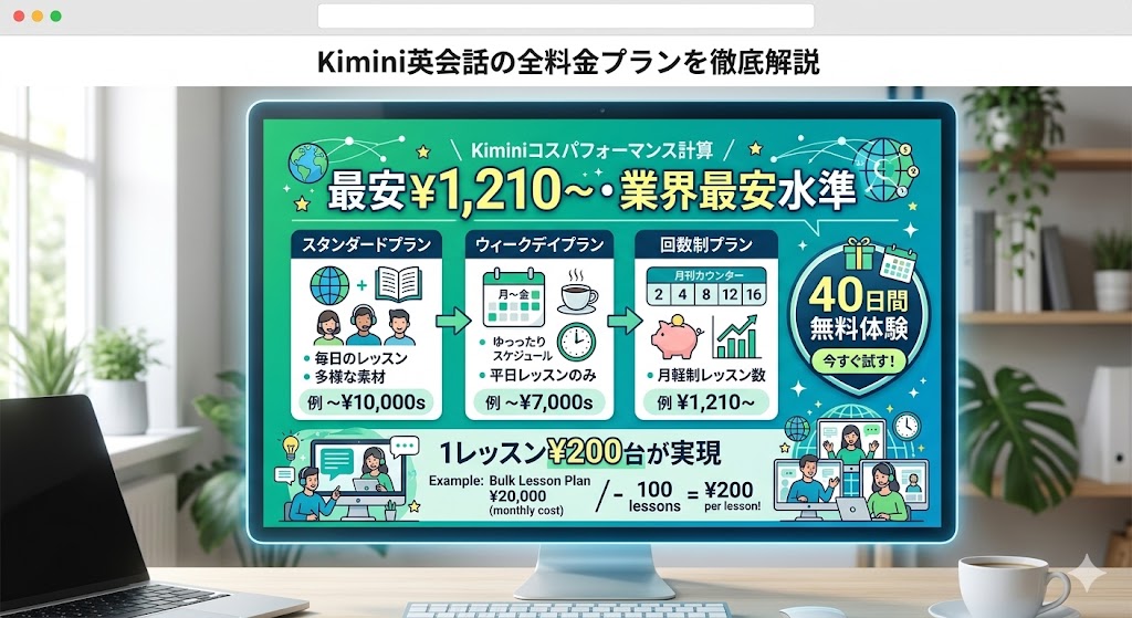 Kimini英会話の全料金プランを徹底解説