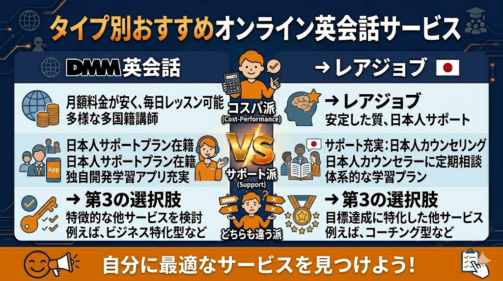 【タイプ別】結局どっちがおすすめ?