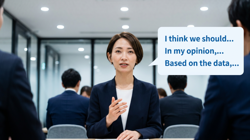 英語の会議で意見を述べる・発言するフレーズ7選