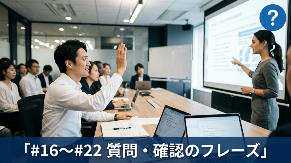 英語の会議で質問する・確認するフレーズ7選