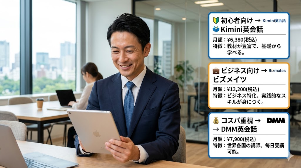 目的別おすすめオンライン英会話を比較|初心者・ビジネス・コスパ重視